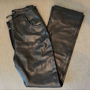 Industry Black 100% Leather Pants, 6